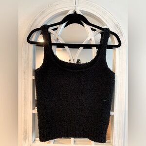 SKIMS SET! Fuzzy Black Tank Top-Pants - COZY collection